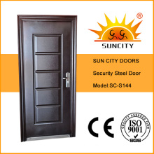 Powder Coating Safety Metal Door, Stainless Steel Door Design (SC-S144)